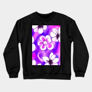 LOVELY PINK AND PURPLE FLORAL PRINT Crewneck Sweatshirt